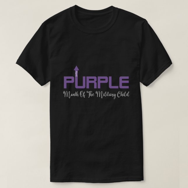 RD Purple Up T Shirt Month Of Military Child Kids  (Design Front)