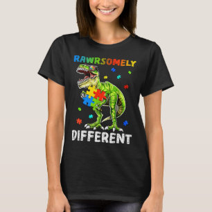 Rd Rawrsomely Different Dinosaur Autism Awareness  T-Shirt