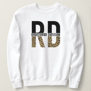RD Registered Dietician Cheetah Print RD Gift Sweatshirt