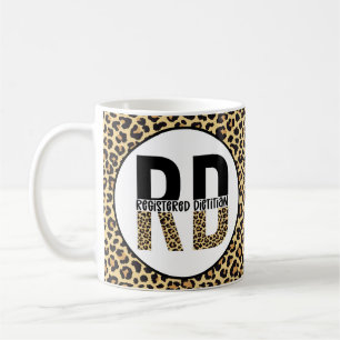 RD Registered Dietician Cheetah Print RD Gifts Coffee Mug