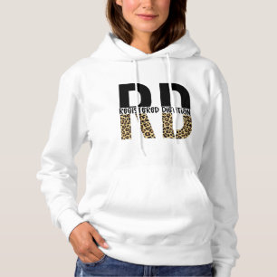 RD Registered Dietician Cheetah Print RD Gifts Hoodie