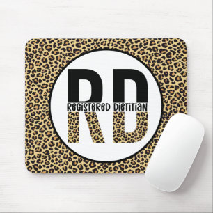 RD Registered Dietician Cheetah Print RD Gifts Mouse Mat