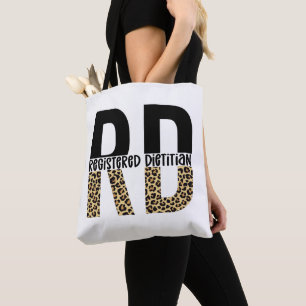 RD Registered Dietician Cheetah Print RD Gifts Tote Bag