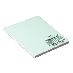 RD Registered Dietician Never Wrong Funny Notepad