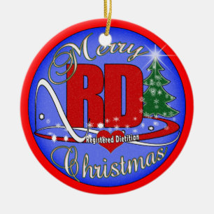 RD REGISTERED DIETITIAN MERRY CHRISTMAS ORNAMENT