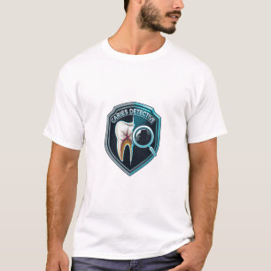 RDH Caries Detective Badge Design Minimalist Den T-Shirt