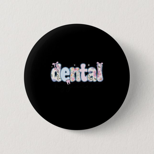 Rdh Registered Dental Hygienist  6 Cm Round Badge (Front)