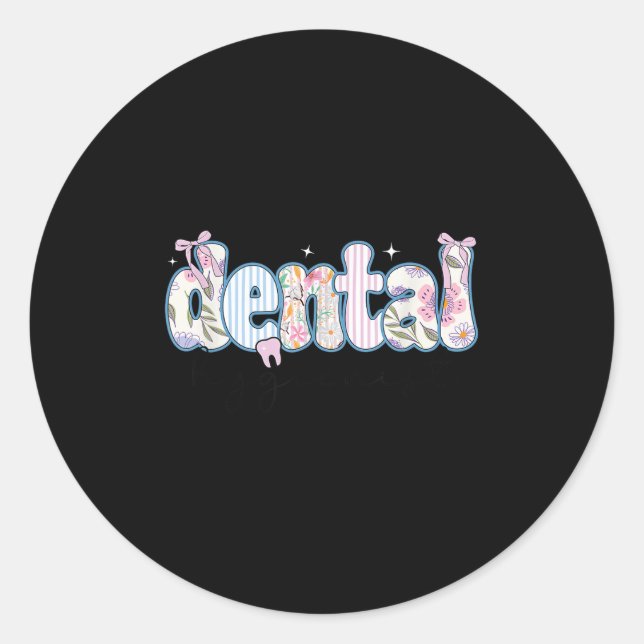 Rdh Registered Dental Hygienist  Classic Round Sticker (Front)