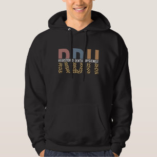 RDH Registered Dental Hygienist Leopard Print Hoodie