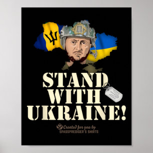 Rdos Stand With Ukraine Selensky Flag Of Rdos  Poster