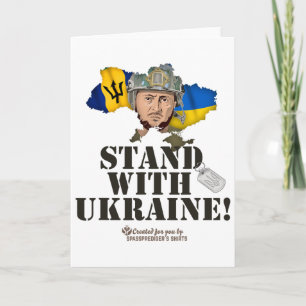 Rdos Stand With Ukraine Zelensky Flag Rdos  Card