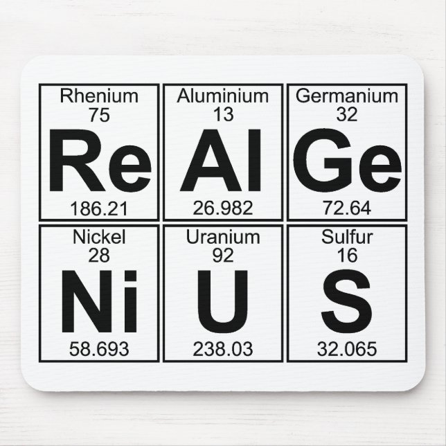 Re-Al-Ge-Ni-U-S (real genius) - Full Mouse Mat (Front)