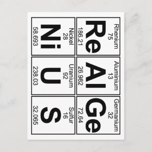 Re-Al-Ge-Ni-U-S (real genius) - Full Postcard