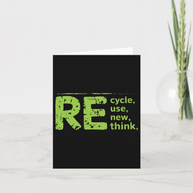 Re Cycle Use New Think  Card (Front)