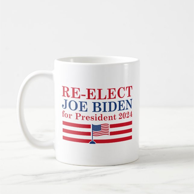 Re-Elect Biden 2024 Coffee Mug (Left)