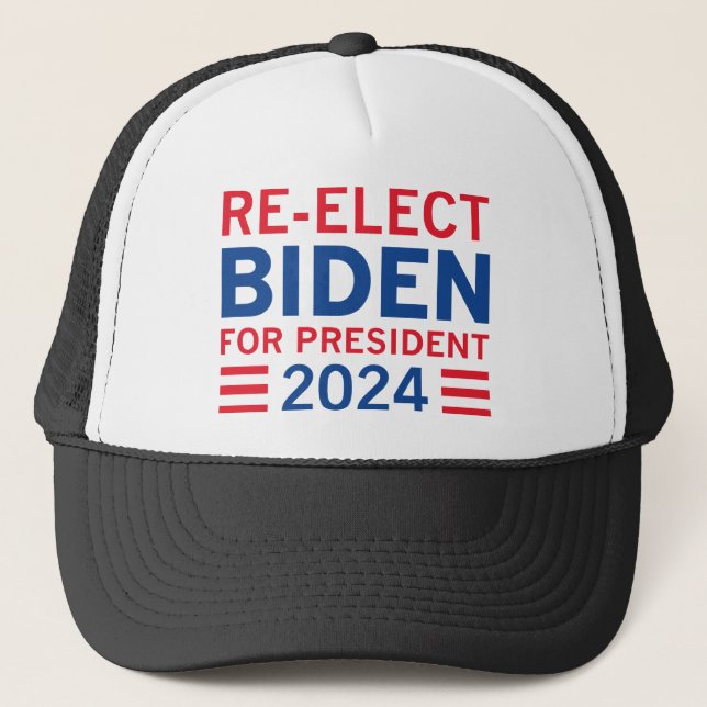 Re-Elect Biden 2024 Trucker Hat (Front)