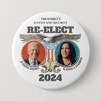 Re-elect Biden Harris 7.5 Cm Round Badge