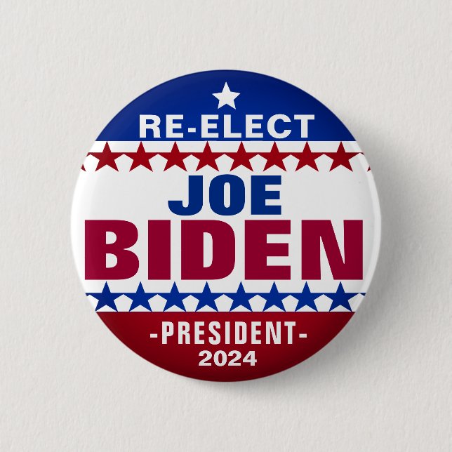 RE-ELECT Joe Biden 2024 Campaign Button (Front)