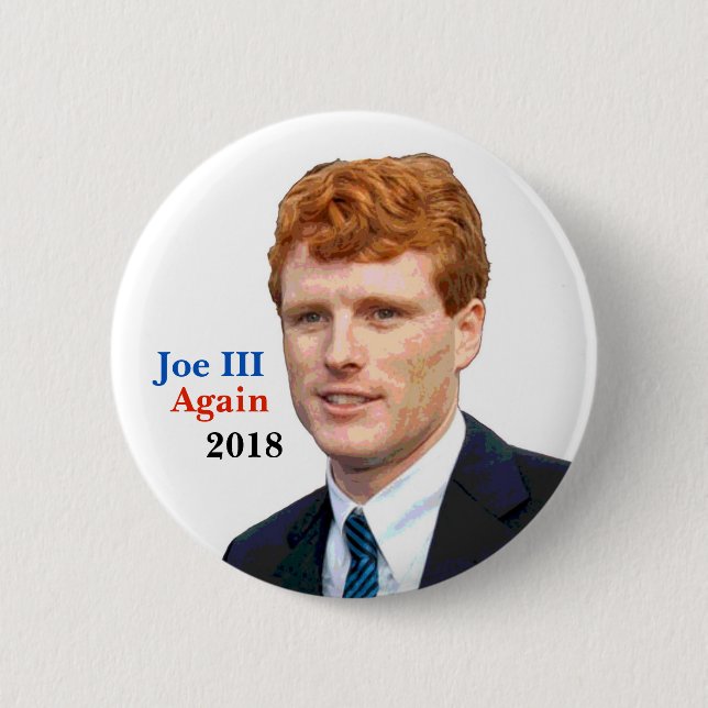 Re-elect Joe Kennedy III in 2018 6 Cm Round Badge (Front)