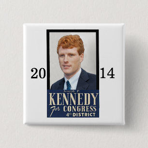 Re-elect Joseph P. Kennedy, III 15 Cm Square Badge