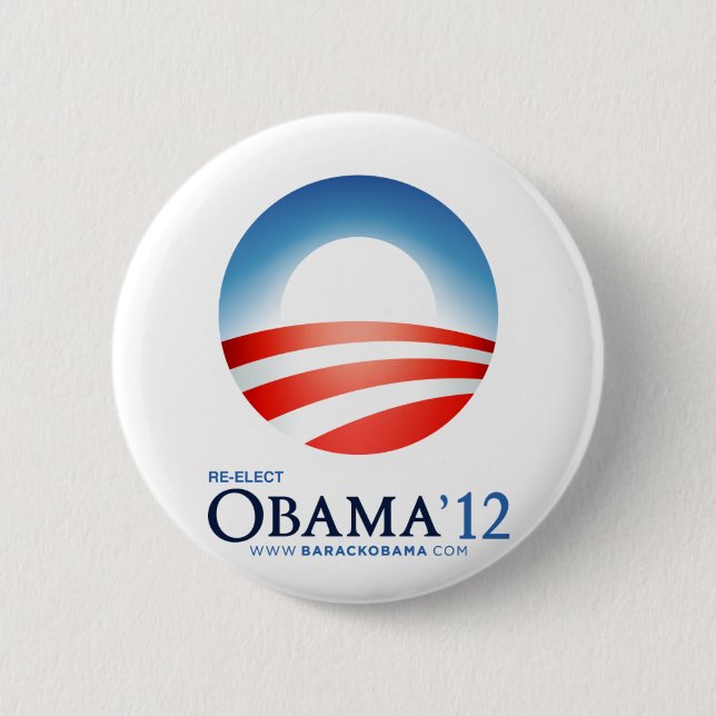 Re-Elect Obama 2012 6 Cm Round Badge (Front)