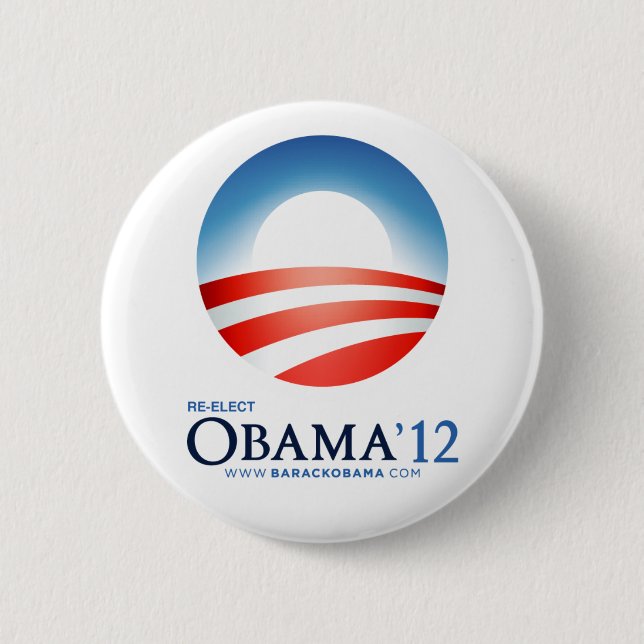 Re-Elect Obama 2012 6 Cm Round Badge (Front)