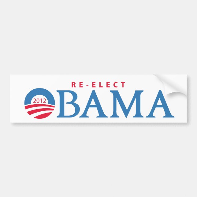 Re-Elect President Obama 2012 Bumpersticker Bumper Sticker (Front)
