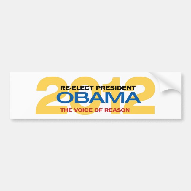 Re-elect President Obama Bumper Sticker (Front)