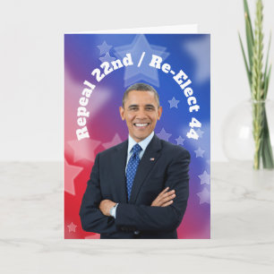 Re-Elect President Obama Card