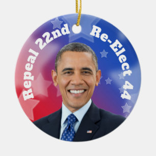 Re-Elect President Obama Ceramic Tree Decoration