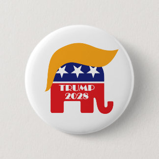 Re-elect President Trump 2028 3rd Term 6 Cm Round Badge