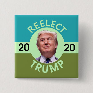 Re-Elect Trump 15 Cm Square Badge