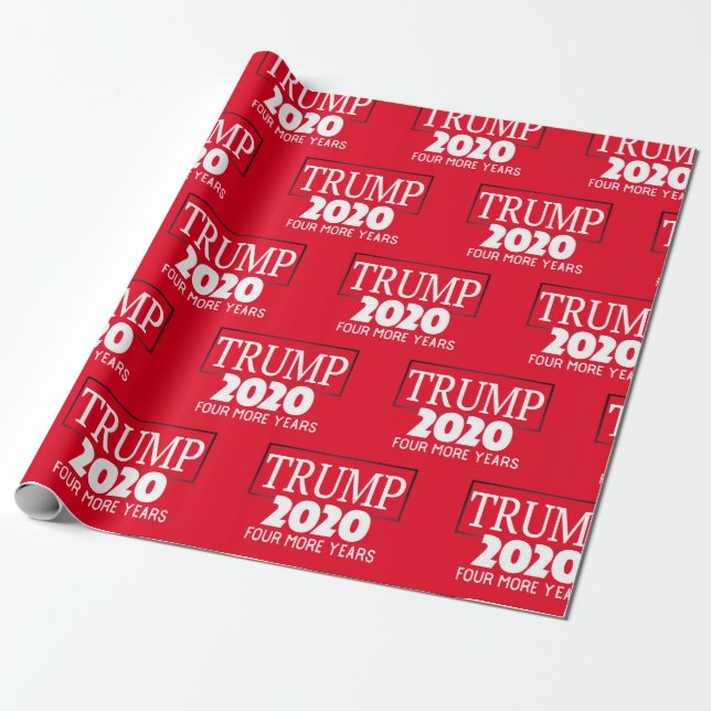 Re-Elect Trump 2020 Four More Years Wrapping Paper (Unrolled)