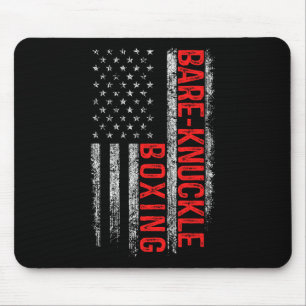 Re Knuckle Boxing American Flag 4th Of July Fighti Mouse Mat
