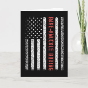 Re-knuckle Boxing American Flag 4th Of July Women Card