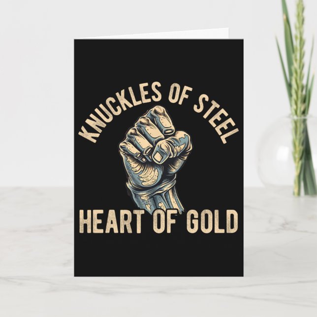 Re Knuckle Boxing Men Fist Fighting Knuckle Fighte Card (Front)