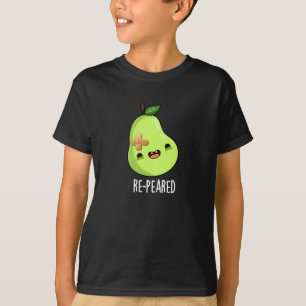 Re-peared Funny Fruit Pear Pun Dark BG T-Shirt