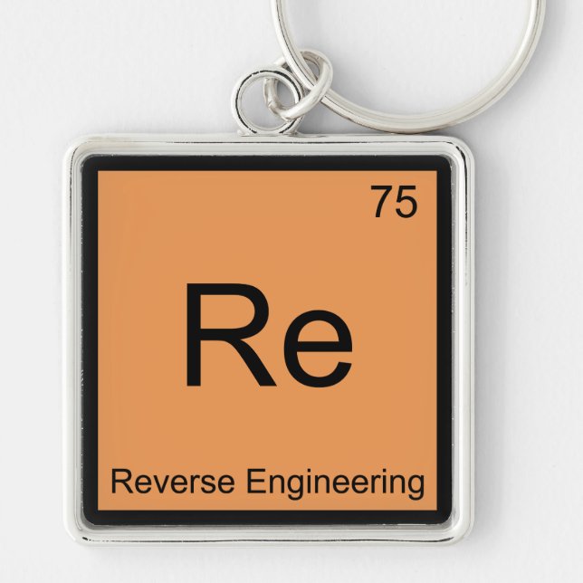 Re - Reverse Engineering Chemistry Element Symbol Key Ring (Front)