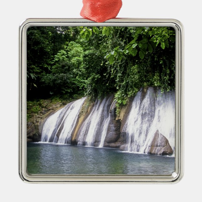 Reach Falls, Port Antonio, Jamaica Metal Tree Decoration (Front)