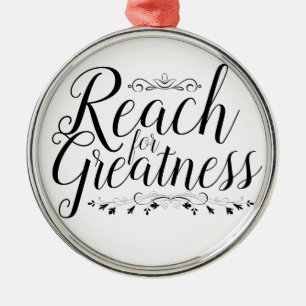 Reach for Greatness Calligraphy Metal Tree Decoration
