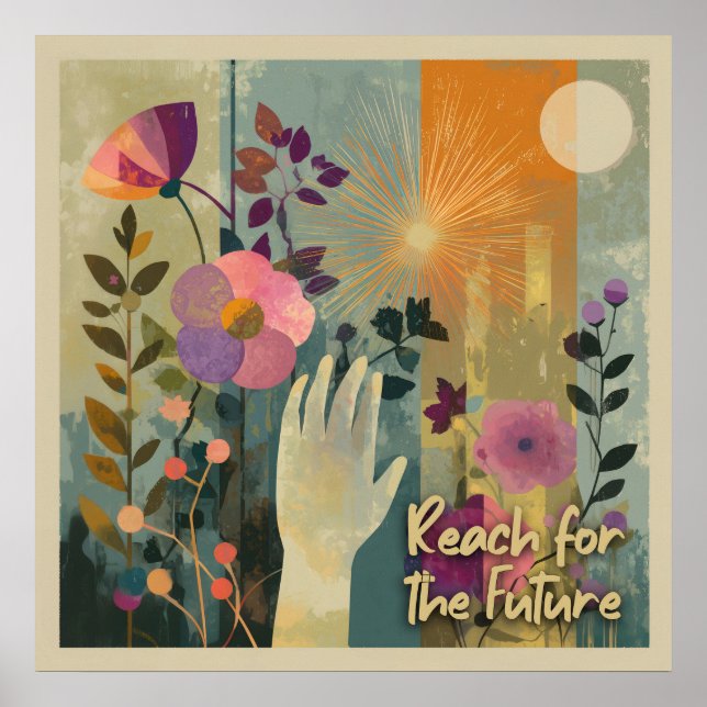 Reach for the Future – Solarpunk Art Print (Front)