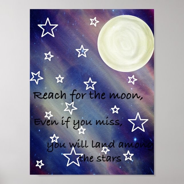 Reach for the moon poster (Front)