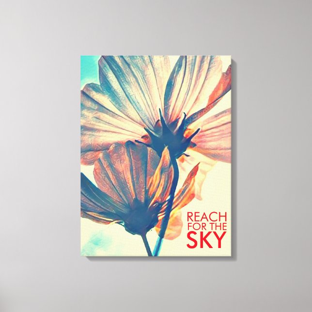 Reach for the Sky Cosmos Flower Canvas Print (Front)