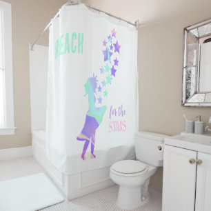 Reach for the Stars Colourful Girl Shower Curtain