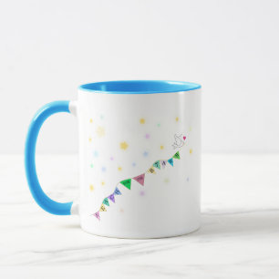 Reach for the Stars Cute Bird Bunting Mug
