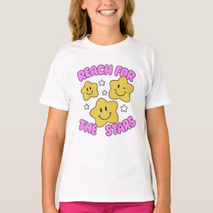 Reach for the Stars – Cute Smiley Star Inspiration T-Shirt