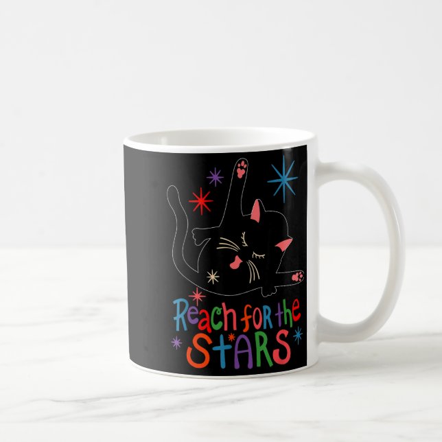 Reach For The Stars Funny Cat  Coffee Mug (Right)