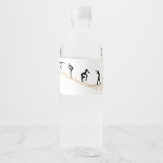 Reach for the Stars Gymnastics Water Bottle Label