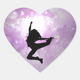 Reach for the stars heart sticker