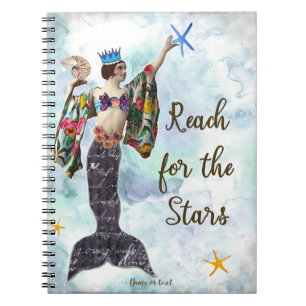 reach for the stars mermaid notebook